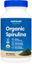 Nutricost Spirulina organic 500mg, 240 comprimate - Gluten gratuit, non-GMO