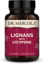 Dr. Mercola Lignans cu Licopen Supliment, 30 Servings (30 capsule), Non OMG, Soy Free, Gluten Free