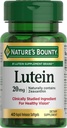 Natura lui Bounty Lutein pastile, Suplimente pentru sănătatea ochilor și vitamine, Suport Vision Health, 20 mg, 40 Softgels
