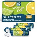 Venture Pal Electrolyte Tablete masticabile, 80 Conte rapid-Dizolvarea tabletelor de sare fără zahăr - Variety Pack for Rapid Hydration, Outdoor Running, Drumeţii, Sports 