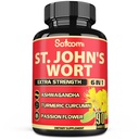 Satoomi St. John capsule Extract - 6 Herbs echivalent 5050 mg - Echilibrul emotional, Joyful Mood & Mood Support - 1 ambalaj 90 Veggie Caps 3-Month Supply