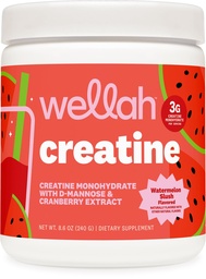 Creatura Wellah pentru femei (50 Servings, Pepene verde Slush) - Creatină Monohidrat cu extract de Dandelion & Cranberry