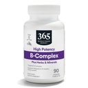 365 de Whole Foods Market, Complex de vitamina B de mare potenta cu tablete de suport pentru plante, 90 CT