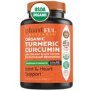 Supliment Turmeric organic cu Pepper negru mai mare potenta USDA certificat [Non-GMO Curcumin organic 2115mg] Suport antioxidant comun și imunitar 120 comprimate