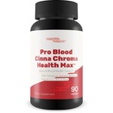 Pro Blood Cinna Chroma Health Max - Suport natural de sange de sanatate cu scorțișoară, Turmeric, Berberine, Vitamina D, Vitamina C, Zinc & mai mult - Promovarea sanatate sange echilibrat și îmbunătățirea fluxului sanguin