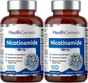 B-3 Nicotinamida 500 mg 100 Capace 2 Ambalaj - Nicotinică Niacin Natural Flush-Free Vitamina Formula - Susţine sănătatea celulelor pielii