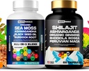 Holistic Hercules Classic Combo Bundle - Sea Moss 3000mg, Black Seed 2000mg, Ashwagandha 1000mg, Shilaj 5000mg, Panax Ginseng 1500mg, Peruvian Maca 2000mg, Toate în 1 Suplimente Pack