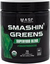 MASF Smasin' Greens Superfood Blend NSF Sport, Super Greens Digestive Health, Spirulina, Chlorella, Bloat Relief, 8.47 Ounce (Pachetul de 1)