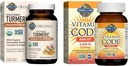 Grădina de viaţă Răspuns inflamator Turmeric & Vitamina D3 Suplimente alimentare brute, 60 comprimate & 60 capsule