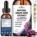 Extract natural de semințe de struguri picături-300 mg extract de struguri supliment lichid - puterea maximă Vitis Vinifera seed tincture, standardizate la 95% polifenoli, non-GMO, gluten gratuit (60ml)
