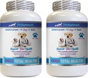 SUPLENŢE PET & NUTRIŢIE LLC Dog Igienă dentară - Câini Controlul total de sănătate - Suport imun - unghii de păr Ochi oral Formula de sănătate - Calciu oral pentru câini - 2 sticle (120 de tratamente)