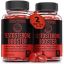 Atlantis Nutriție Testosteron Gumies Boosteron pentru bărbați - Îmbunătățește puterea și rezistența - Optimizează performanța și creșterea masculin - Made with Tribulus, Horny Goat buruienilor, Maca Root 2-Pack (120 Gummies)