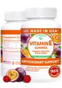 Lunakai SUA Made Vitamina E Gummies 400UI cu vitamina C - Delicious, Vegan, Non-GMO Supliment pentru Skin & Eye Support Daily, 60ct