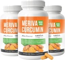 NERVE RENEW Meriva Curcumin cu Pepper negru și Bioperine - Antioxidant Boost Supplement de suport pentru nervi - 3 ambalaj