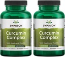 Swanson Curcumin Complex - Suplimentul Herbal Supporting Joint Health, Mobility & Physical Function - Standardized with BioPerine for Maxime Absorbtion - (120 Veggie Capsules) (2 Pack)