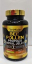 Capsule Polen pentru barbati si femei, 7-in-1 Formula cu Propolis, Royal Jelly, Turmeric, Carob & More - Energie, Immune, Suport Digestiv - Bogat in Nutrient, Vitamine - 150 Capsule