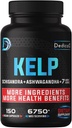 Sea Kelp Supliment 6750 mg echivalent - 5 luni Herbal Complex combinat Schisandra, Ashwagandha, Turmeric, Ginseng, Rhodiola & more - Corp de sprijin, Piele, Inimă & Sistem imunitar - 150 Counts