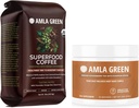 Amla Green Organic Ground Superfood Cafea și Amla Powder Superfood Supliment cu Spice dovleac, 20x Ultra concentrat Amla