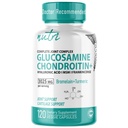 Fusions Natural Glucosamine Chondroitin MSM Turmeric Boswellia - Supliment de sprijin comun - 120 capsule - Chondroitin capsule sulfate - cu acid hialuronic - suporta sanatos oase