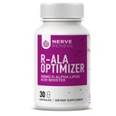 Optimizer NERVE RENEW - Supliment alimentar - 30 capsule - 300 mg Acid R-alfa lipoic stabilizat per capsulă pentru suport natural discomfort nervos - Absorbţie rapidă - siguranţă şi toate naturale