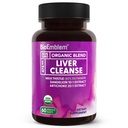 BioEmblem USDA Organic Liver Cleanse - 80% Silymarin Milk Thistle Extract pentru sanatatea ficatului si functia ficatului cu extractii de Dandelion si Artichoke - 100% Vegan, Non-GMO - Ficat vegetal - 60 capsule