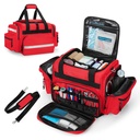 Damero profesionale sac medical gol, primul respondent Trauma sac cu divideri detaşabile pentru îngrijire medicală acasă, EMT, EMS, roşu (Bag DOAR)