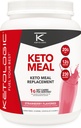 KetoLogic Keto Masă de înlocuire Shake pulbere pentru rezultate optime + MCT Ulei + Iarbă-Fed Whey - Macro perfect Formulat pentru Ketoza - 20 Serviri - Căpșuni