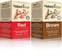 NaturaNectar Natural Bee Propolis Bundle - Red Propolis și Brown Propolis - pentru sprijin imun, sănătate respiratorie și metabolism sănătos - 60 capsule per flacon