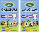 NaturasPlus Parada de animale de zahăr fără calciu pentru copii, Vanilie Sundae Aroma - 90 Tablete masticabile pentru animale, pachet de 2 - Magneziu pentru sănătatea oaselor - Gluten gratuit - 90 Serviri