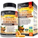 Curcumina turmerica cu extract de piper negru 1500mg - supliment de înaltă absorbţie Ultra potent Turmeric cu 95% Curcuminoide şi BioPerine - Capsule tumerice ne OMG pentru suport comun - 90 capsule