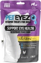 PetEyez Tear Stain Remover Vitamine Trateaza pentru câini - Suport ochi Sănătate și reducerea mâncărimi & Tear Stain Buildup - 100% Tratează câini naturale w/Superfoods, Antioxidanți și Nutrients - Aroma de pui - 1oz