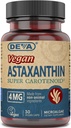 DEVA Nutritie Vitamine Astaxantina 4mg, Vegan, Made from Haematococcus Pluvialis Microalgae, 30 Capsule, 2-Pack
