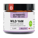 Crema organică organică de rădăcină Yam pentru femei cu botanică vegetală Premium, Yam Cream, Wild Yam Skin Care, toate ingredientele active certificate Vegan (VEGAN Clary Blend)