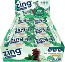Zing Ciocolată neagră Mentă pentru copii Baruri de proteine, Gluten gratuit 100 Calorie Mini Baruri cu proteine ridicate, Baruri de nutriție Vegan, Proteină pe bază de plante lactate, Kosher, Zahăr scăzut, Fără alcool zahăr-18 conta