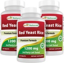 Cele mai bune naturale Red Yeast Rice 1200 mg (Non-GMO) 120 comprimate (120 număr de 3)