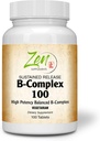 Supliment complet B-complex de vitamine - B Complex de suplimente de vitamine cu acid folic, Biotin, Inositol - pentru Immune & Cardio Health, Energie metabolica - 100 de comprimate cu eliberare sustinuta
