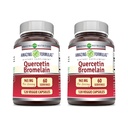 Formule uimitoare Querbetin 800mg cu Bromelain 165mg, 120 Veggie capsule Supliment (Pachet de 2) - non-GMO - Gluten gratuit - Sprijină sănătatea generală și bunăstarea