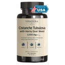 VINATURA Cistanche with Horny Goat Weed 60% Icariin - 1250 mg per Serving, Cistanche Tubulosa, Cistanche Supplement Men, Energy, Force Cognitive *USA Made and Tested* - 60 Capsules 30 Servings