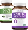 Extract de frunze de măsline și suport adrenal (4-Lonth Supply) Zen & Vigor Bundle of Olive Leaf Extract (120 capsule) Super Putere și suport adrenal (120 Capules) Suport suprarenal puternic - Menține echilibrul