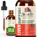 Ancient Pet Liver Support for Dogs & Cats - Livrare simplă lichid, Mixes Ușor cu alimente sau apă - Milk Thistle, Dandelion & Anghinare - Absorbție îmbunătățită - 2 fl oz