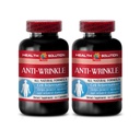 anti capsule riduri pentru fata - ANTI-WRINKLE COMPLEX - minerale cutanate, supliment anti-îmbătrânire, vitamina E colagen, ser anti riduri, acid lipoic alfa, anti riduri pastile pentru femei, 2 Bot 120 Caps