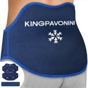 KingPavonini pachet de gheață foarte mare pentru ajutor de spate durere cu curea extensibil, 2 ambalaj reutilizabil înapoi gel pachet de gheață Wrap pentru Lumbar Chirurgie, Sciatica, Herniated Disc, Coccyx durere, terapie rece / fierbinte