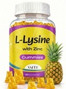 L Lysine Gumries 1000mg cu zinc - Suporturi piele, Lip, Vegan, Gluten gratuit, 60 L-Lysine masticabile pentru adulți, Vitamine Sanatate tisulara si sistemul imunitar, Amino Acid & Suplimente complexe, Non-GMO