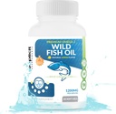 Ulei de pește sălbatic Omega 3 - EPA/DHA - Burpless, Lemon arostat non-GMO, Gluten & Soy Free 