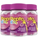 Pepto Kids Gummies, ajută la ameliorarea tulburărilor de stomac, indigestie acidă, stomac acru şi arsuri la stomac, 72 Total (3 cutii de 24)