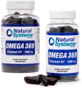 Omega 369 1000 mg 100 şi 60 Softgels Bundle- Triple Omega 3-6-9 Suplimente ulei de seminte de in - Ulei de seminte de in Omega 3 6 9 Capsule cu acizi grasi esentiali - Suport inima si sanatate circulara