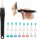 Q Grips Ureche instrument de îndepărtare a cerbii ureche 2025 Spiral ureche de îndepărtare Kit Reutilizabil și wax Wax Ureche Wax Urechi Remover Soft Silicon Spiral Spiral Kit de îndepărtare a urechii Conține 3 tipuri de instrumente de curățare ureche