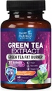 Capsule de extract de ceai verde - Standardizat 45% EGCG & 98% Polifenoli - 3X Putere Ceai Verde Energie Naturala, Suplimentul Herbal cu inima si suport de sanatate antioxidant, îmbuteliat in SUA - 60 capsule
