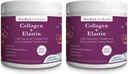 Bucătărie Colagen și 250 mg Elastin Supliment pentru a ajuta semnele de imbatranire, Suport Skin Health & Elasticitate, Mai puține riduri, pudra nearomată, fără gust, Odorless, Colorless, 30 Serviri (2 ambalaj)